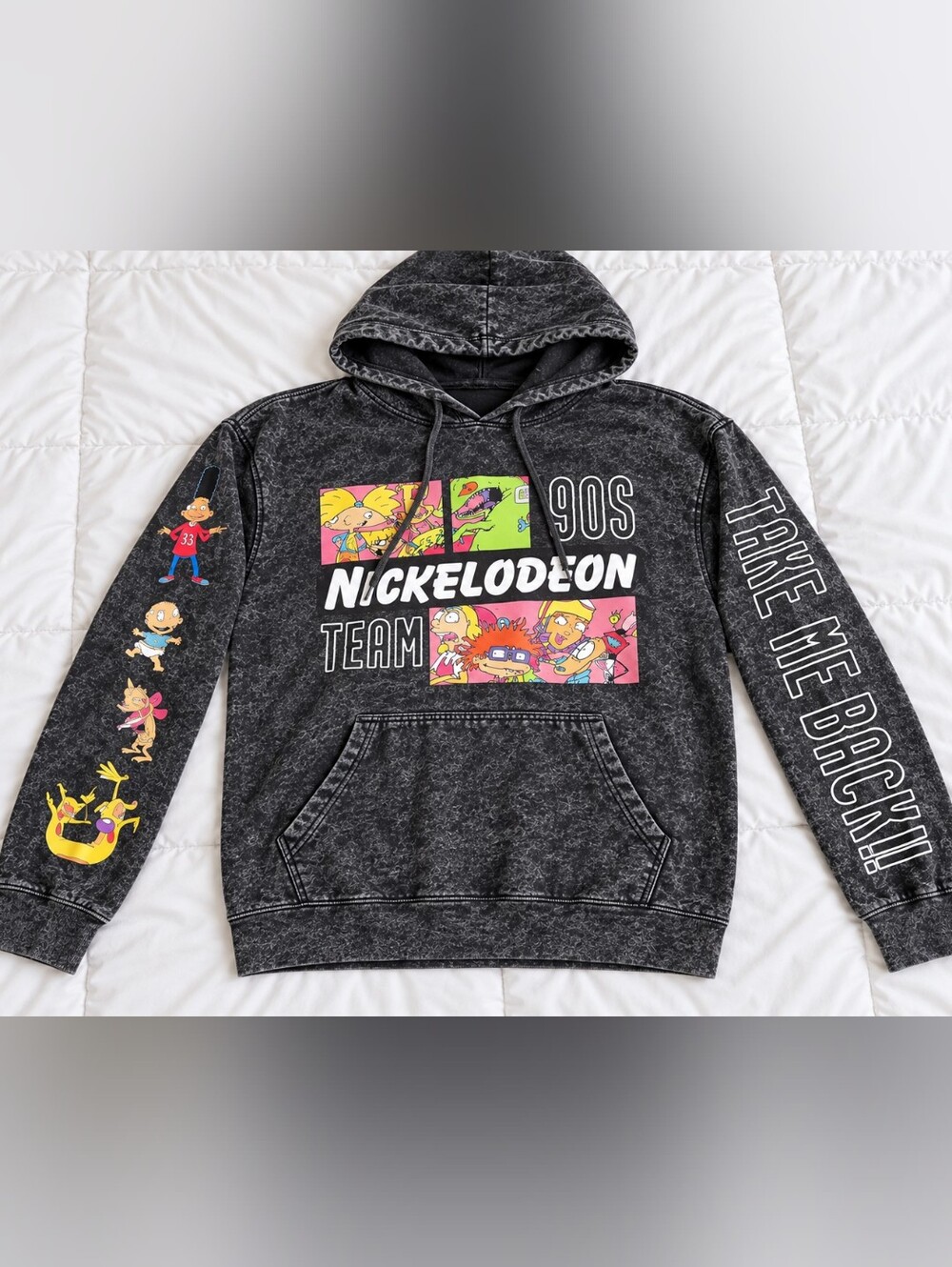 Nickelodeon 90s Team Graphic Hoodie. Mineral Wash. Like New.